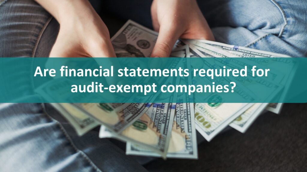 Are financial statements required for audit-exempt companies?